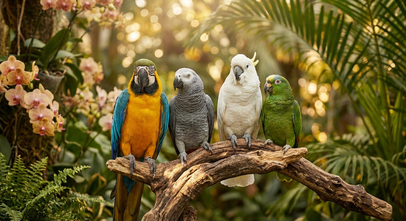 Eksklusiivsed eksootilised papagoid